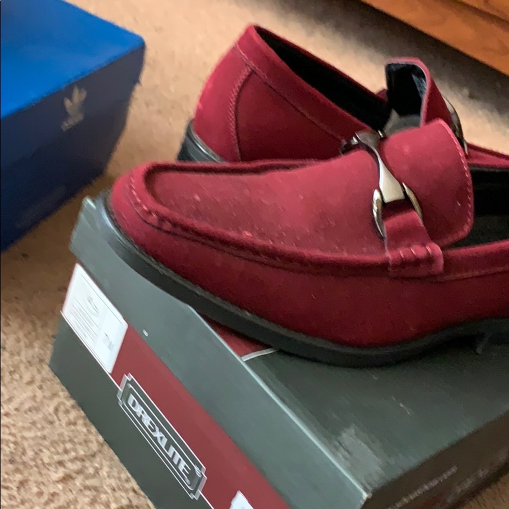 Suede Burgundy Dress Shoes